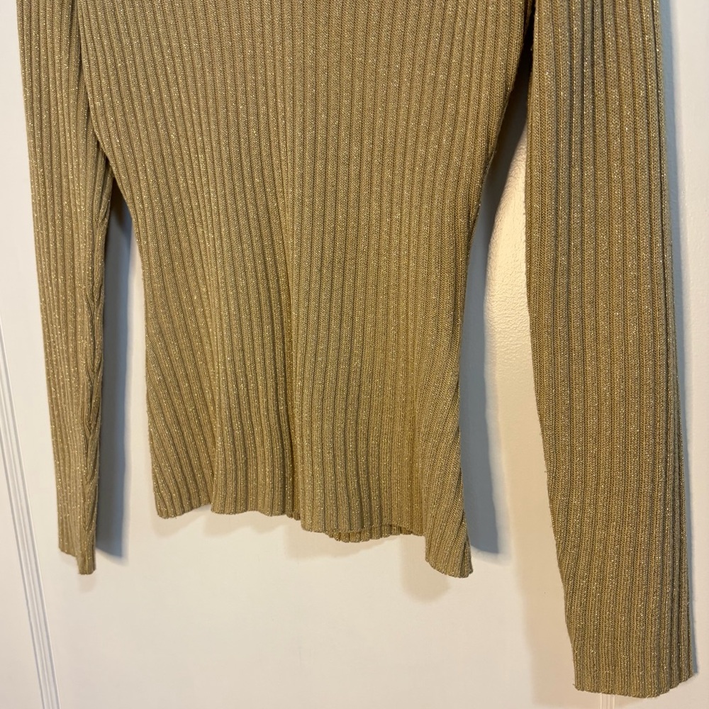 Vintage KAREN KANE Vneck Gold Sweater - Picture 9 of 10